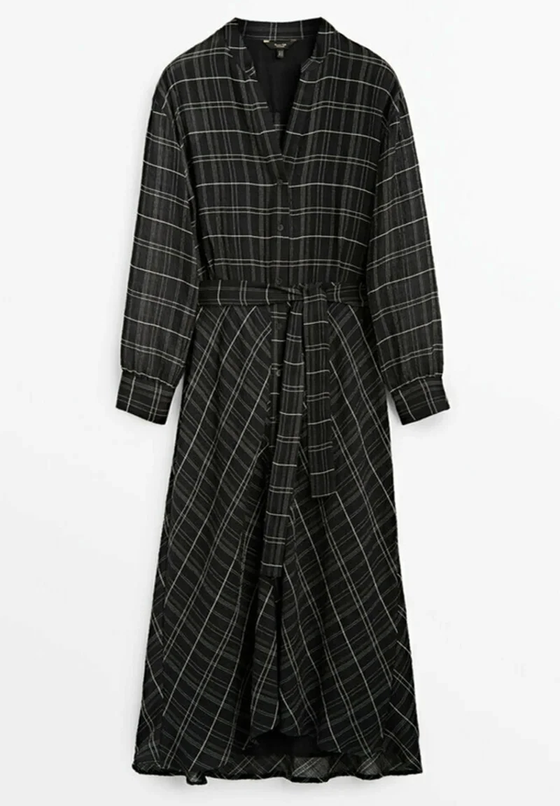 Checked Long Sleeve Shirt Dresses for sale | eBay
