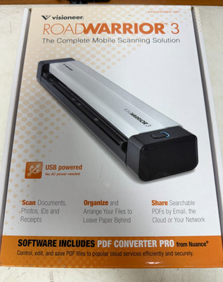  NEW VISIONEER ROADWARRIOR 3 COMPLETE COLOR MOBILE SCANNING UNIT 90-0542-000