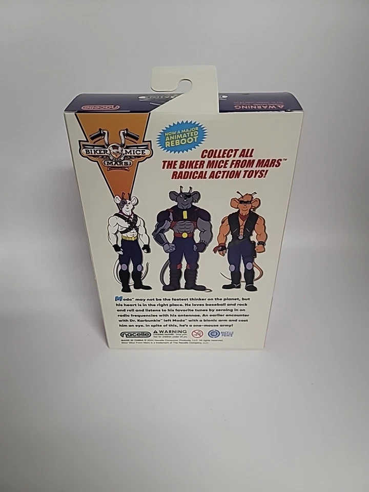 Biker Mice from Mars Modo Cyborg Mouse Nacelle Action Figure New Sealed - Image 4 of 4
