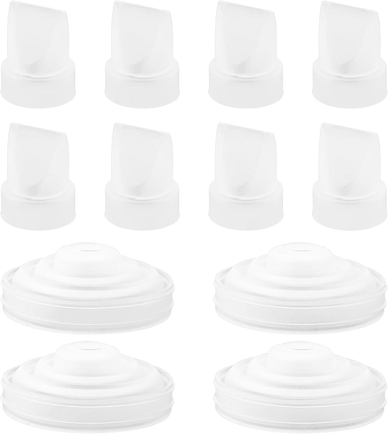 8Pcs Duckbill Valve & 4Pcs Silicone Diaphragm Compatible with Momcozy M5, Silico