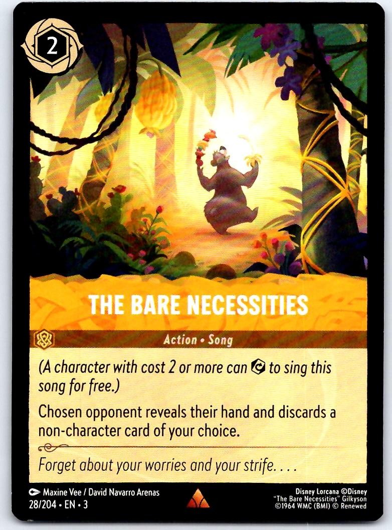 The Bare Necessities 28/204 R Into the Inklands Lorcana NM/M