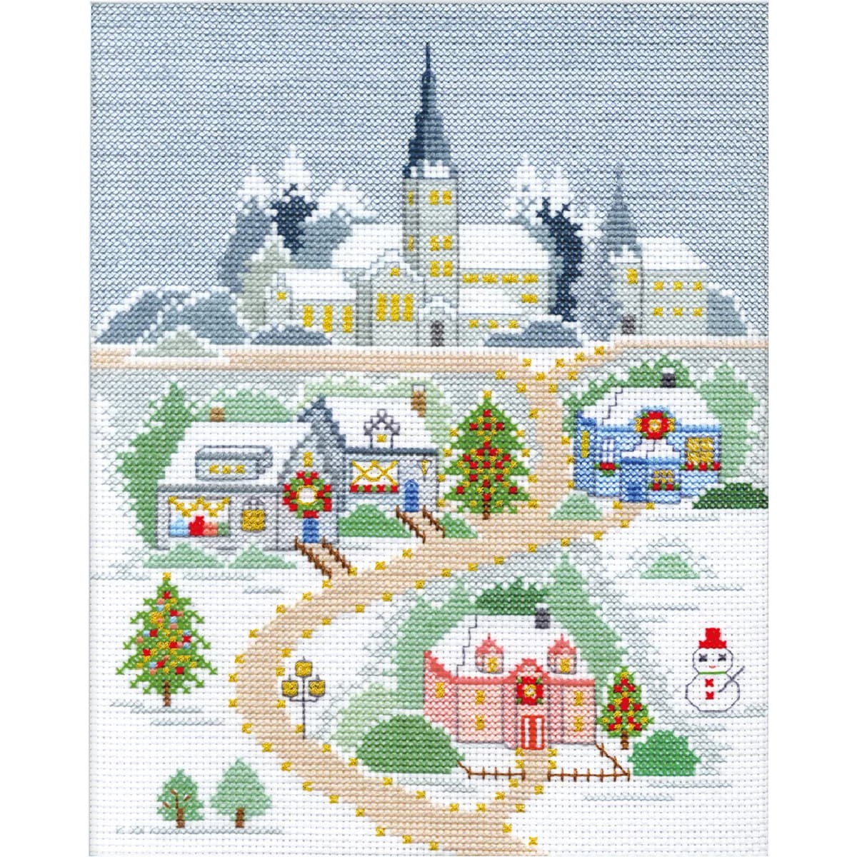 Olympus counted cross stitch kit ""Christmas night "", 29,5x23,4cm