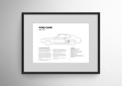 FORD CAPRI - A0 FRAMEABLE WALL ART CLASSIC CAR POSTER PRINT | eBay UK
