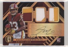 2019 Gold Standard Rookie Jersey Triple Platinum 48/49 Bryce Love #293 Auto nd3
