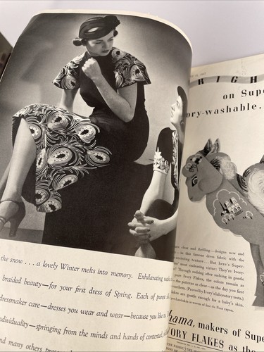 VOGUE MAGAZINE 1/15/1937 COMPLETE ISSUE SPRING HATS , DESIGNER FASHION ** Read - Picture 13 of 21