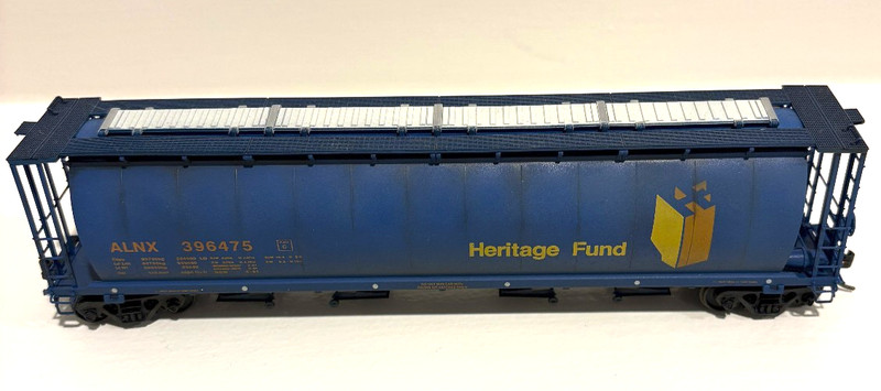 InterMountain HO ALNX Covered Hopper #396475 Knuckle Couplers Custom Weathered