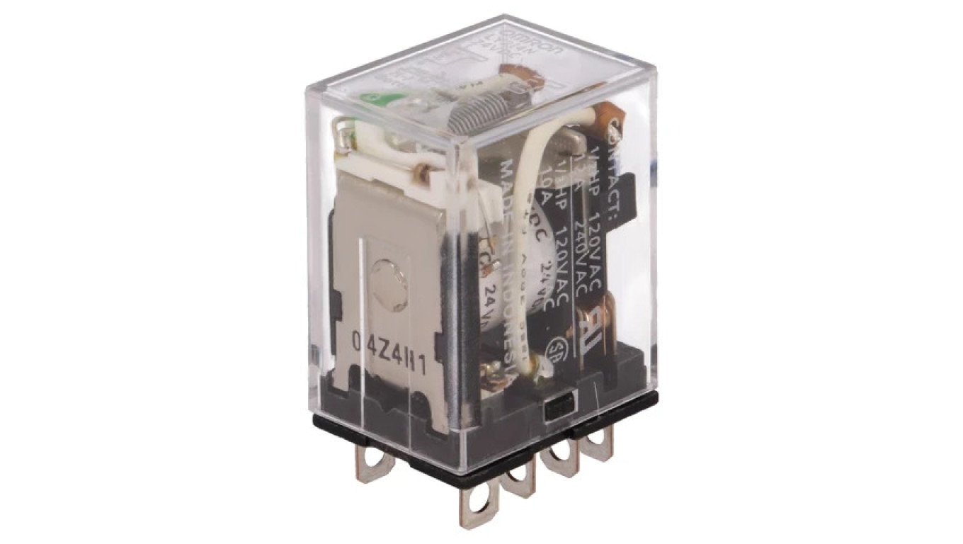 LY2-I4N-24DC Relay: Electromagnetic DPDT Coils: 24VDC 10A/110VAC /T2UK