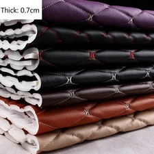 100x158cm Faux Leather Quilted PVC Fabric Car Interior Upholstery Mat