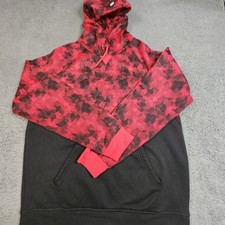 Ecko Unltd Pullover Hoodie Mens Large Red And Black Camo Kangaroo Pockets
