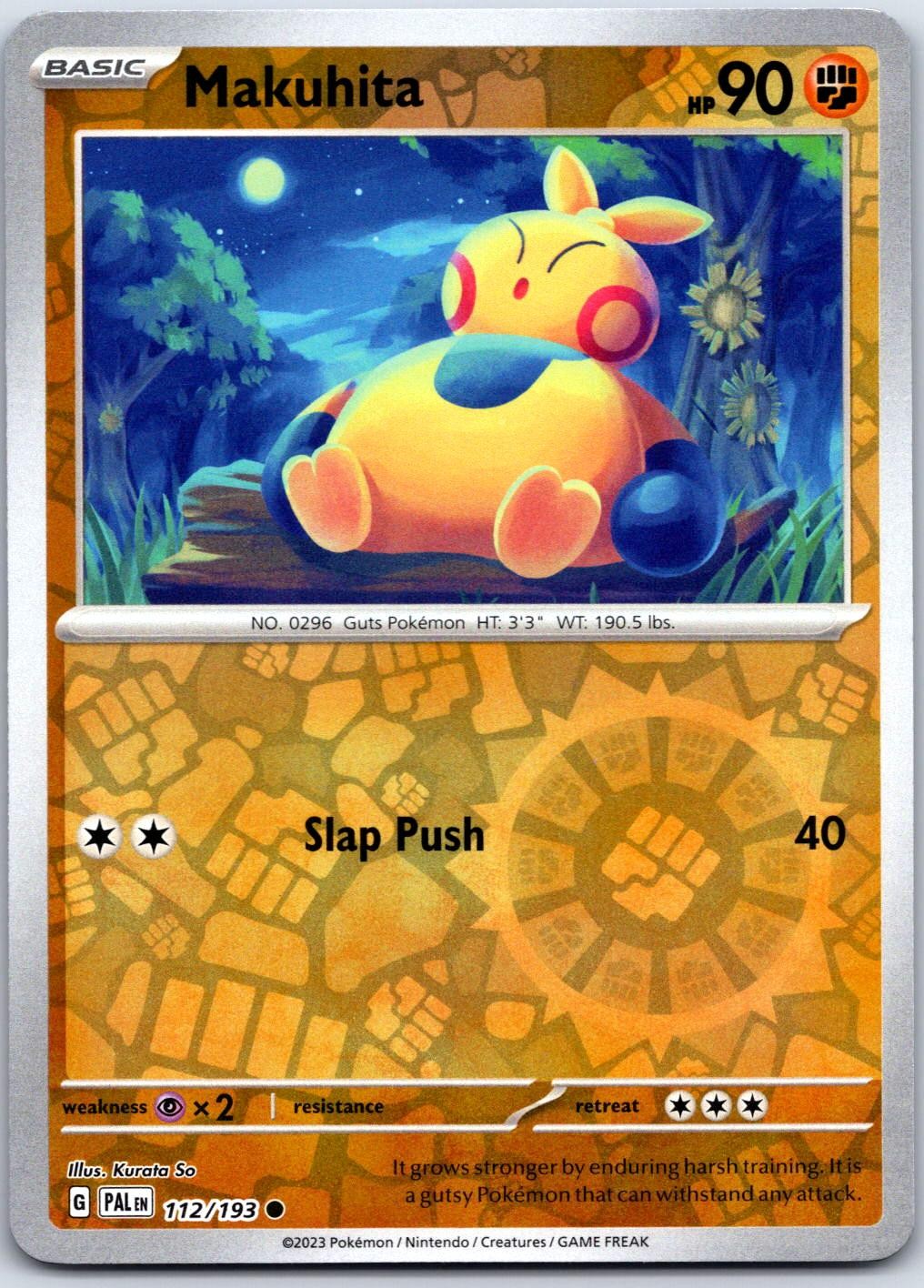 Makuhita 112/193 Common Paldea Evolved Pokemon Reverse Holo Near Mint