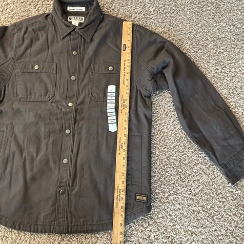 Duluth Trading Co. Jacket Mens M Black Fire Hose Flannel Lined Fit Limber image 3