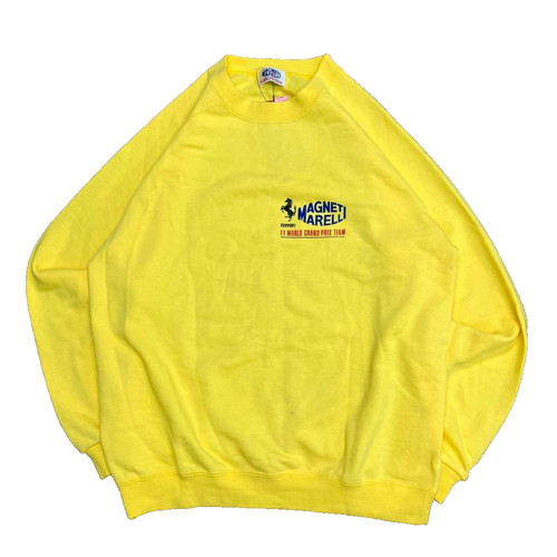 Ferrari Magneti Marelli Formula 1 Racing Team Sweatshirt One Size Yellow Vintage