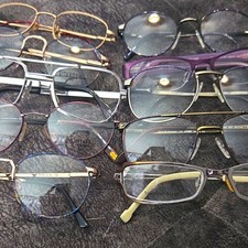 lot of 10 Unisex Adults Full Rim Stainless Steel/Metal Eyeglasses
