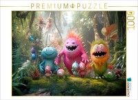 Calvendo Puzzle Monster Party In The Jungle | 1000 Pieces, Finished Size 25.2 ×