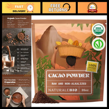 Organic Cacao Powder 35oz - Unsweetened, Non-...
