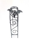 Miniature Dollhouse Halloween Village Black Metal Garden Trellis With Bat 1:12 — photo 5
