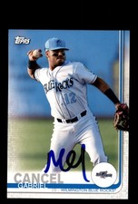 Signed Baseball Card Auto 2019 Topps Pro Debut #156 Gabriel Cancel Blue Rocks