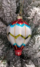 Christmas Glass Ornament - Colorful Hot Air Balloon by Wizardi F07M3-26 HB-SY...