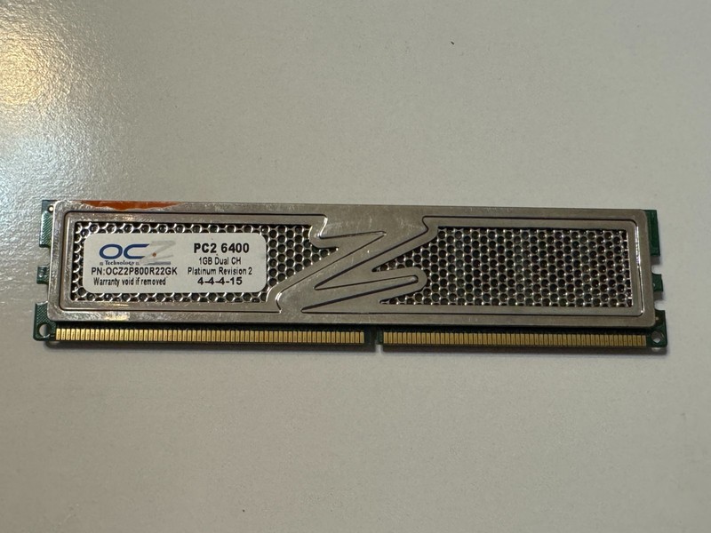 OCZ Platinum Rev 2 1GB DDR2 PC2-6400 800MHz OCZ2P800R22GK Gaming RAM