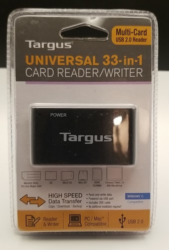 Targus Universal 33-in-1 Card Reader/Writer Multi-Card USB 2.0 Reader TGR-MSR35 - 第 1/3 張圖片
