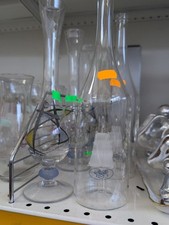 Lotto Vasi Decorativi Vetro Dipinto 3 Vasetti + 2 Bottiglie con Barchetta 5pz