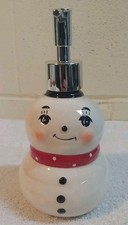 Transpac - Johanna Parker Christmas- SNOWMAN SOAP DISPENSER -brand new