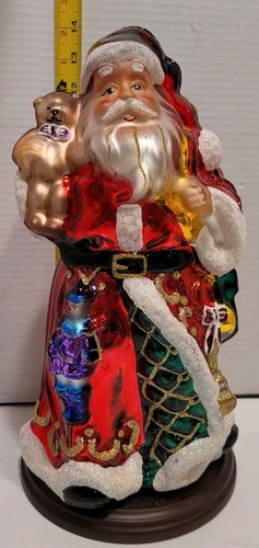 Thomas Pacconi Large 14" Hand Blown Glass Santa Father Christmas Figurine 2004 - Picture 8 of 8