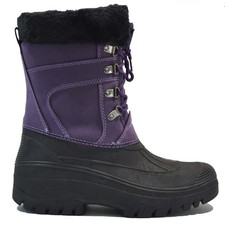 LADIES WINTER SNOW BOOTS WATERPROOF MUCKER THERMAL WELLINGTONS FUR BOOTS SIZE