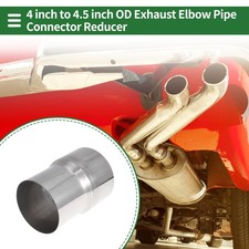 4" to 4.5" OD Mandrel Exhaust Bend Elbow Concentric Reducer Pipe Adapter