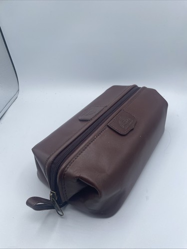 Borsa vintage originale doppio kit viaggio Siena pelle bovina etichetta cerniera - Foto 4 di 6