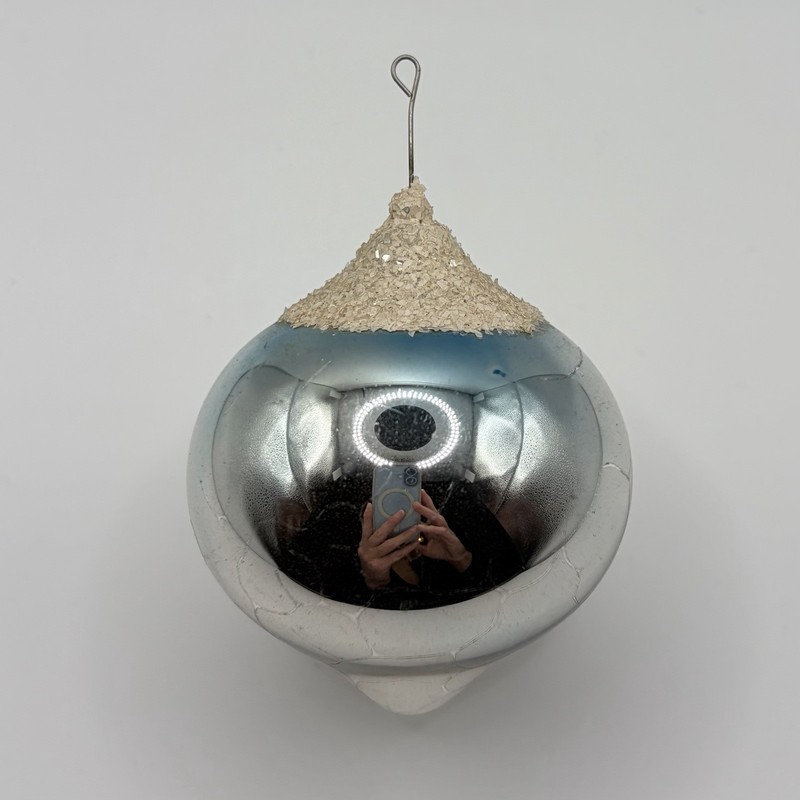 Vintage Permacap Glass Christmas Ornament 