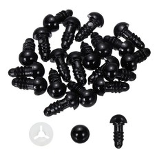 8mm Safety Eyes, 20 Pcs Plastic Craft Eyes, Black