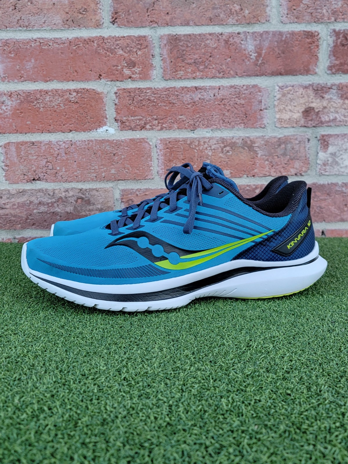 Saucony Men's Kinvara XII Running Shoes Blue/Citrus ~ US Size 11M thumbnail 4