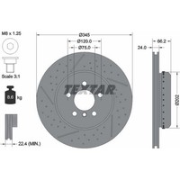 2X Textar 92265525 Bremsscheibe FüR BMW 3 4 F30 F80 F31 F34 F36 F33 F83 F32 F82