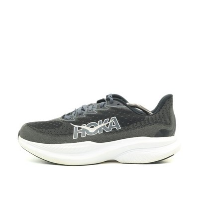Hoka One Herren Mach 6 Wide Sportschuh Schwarz/Grau Mesh Breit Laufschuh EU 44.5