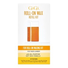GiGi Roll On Wax Kit Refills  All-Purpose Soft Wax Roller Kit for Face  Body H
