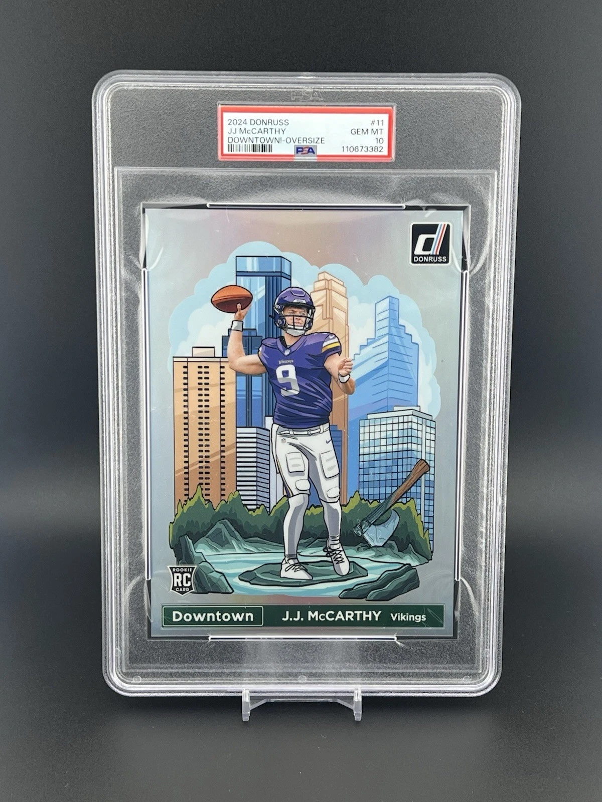 JJ McCarthy Panini Donruss Downtown! #11 Oversize