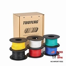 16awg Wire Flexible Silicone Wire,16 Gauge Tinned Copper 16 AWG 6 Colors 15 ft