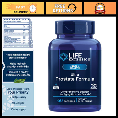 Ultra Prostate Formula with Saw Palmetto & Lycopene - 60 Capsules for Men's Heal