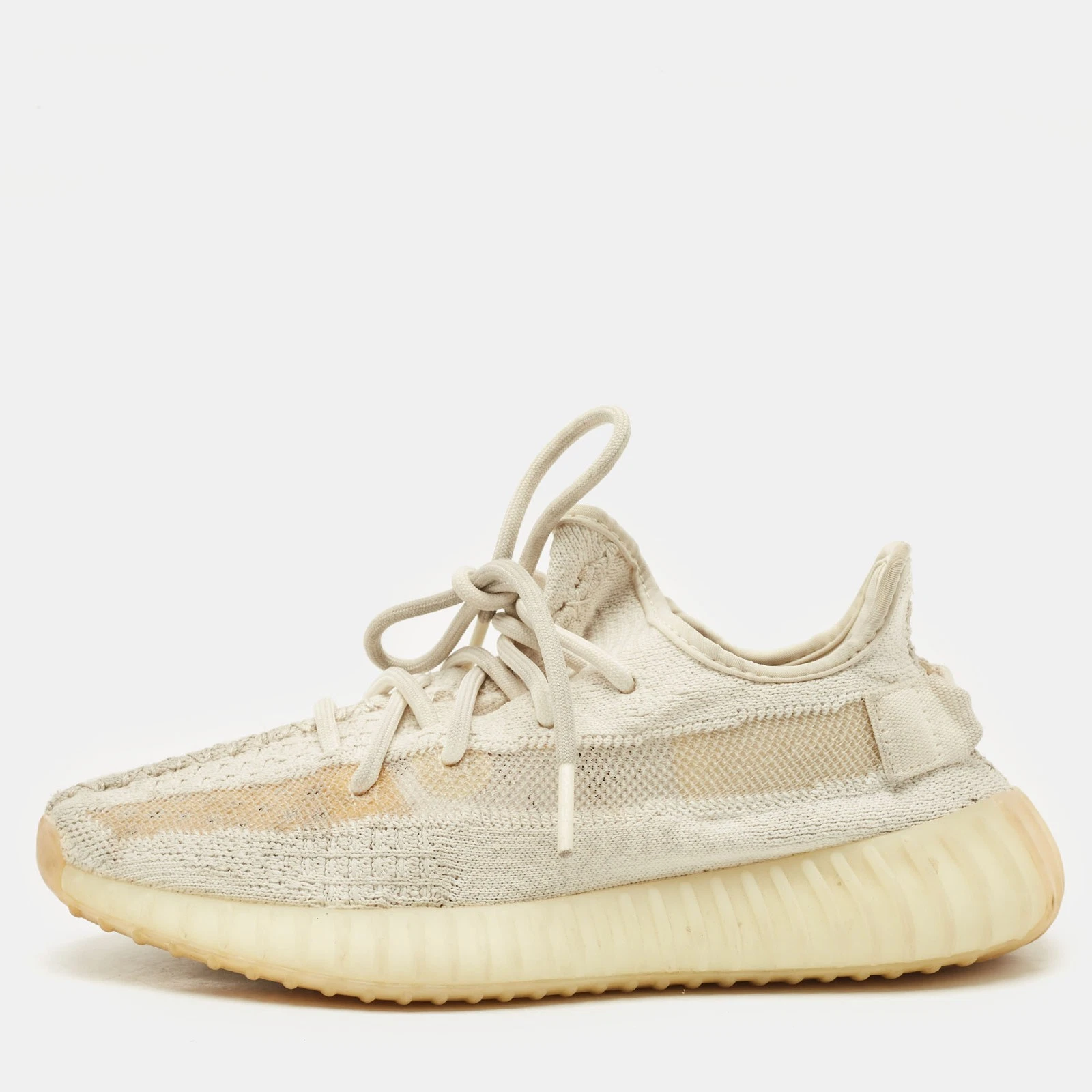 Sneakers Yeezy x Adidas Crema Maglia Tessuto Boost 350 V2 Synth Non Riflettente