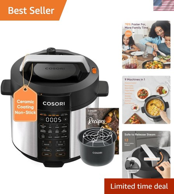 #ad Pressure Cooker 6QT Stainless Steel 9 in 1 Multi Cooker 12 Safety Features... $152.22