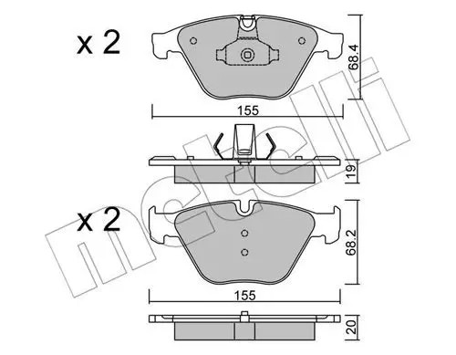 Pastiglie freno 22-0918-0 METELLI per BMW 5 Touring 5 7