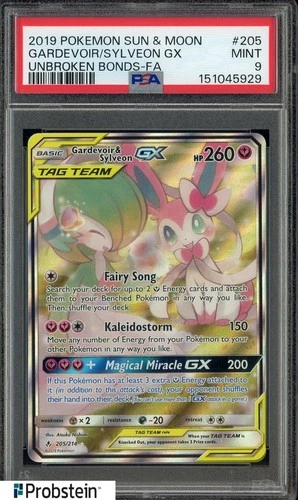 2019 Pokemon Sun & Moon Unbroken Bonds FA #205 Gardevoir Sylveon Gx PSA 9 MINT