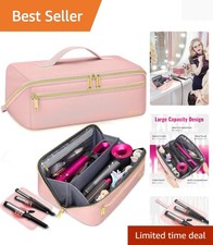 Organizzatore Attrezzi Capelli Grande Capacità con Tappetino Resistente al Calore - Perfetto per Viaggi