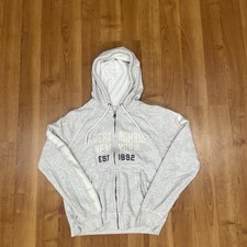 Abercrombie  Fitch Gray Logo Full Zip Hooded Fleece Hoodie Women  s S