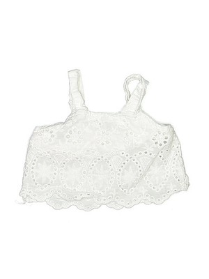 Unbranded Girls White Sleeveless Blouse 90 cm