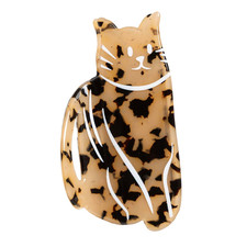 Cat Hair Claw Clip, Tortoise Shell Cat Barrette with Strong Hold, Cute Animal Ha