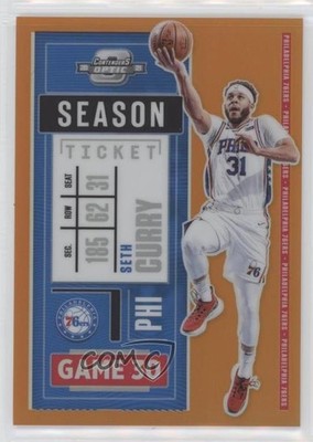 2020-21 Panini Contenders Optic Season Ticket Orange Prizm 36/49 Seth Curry 1j2e