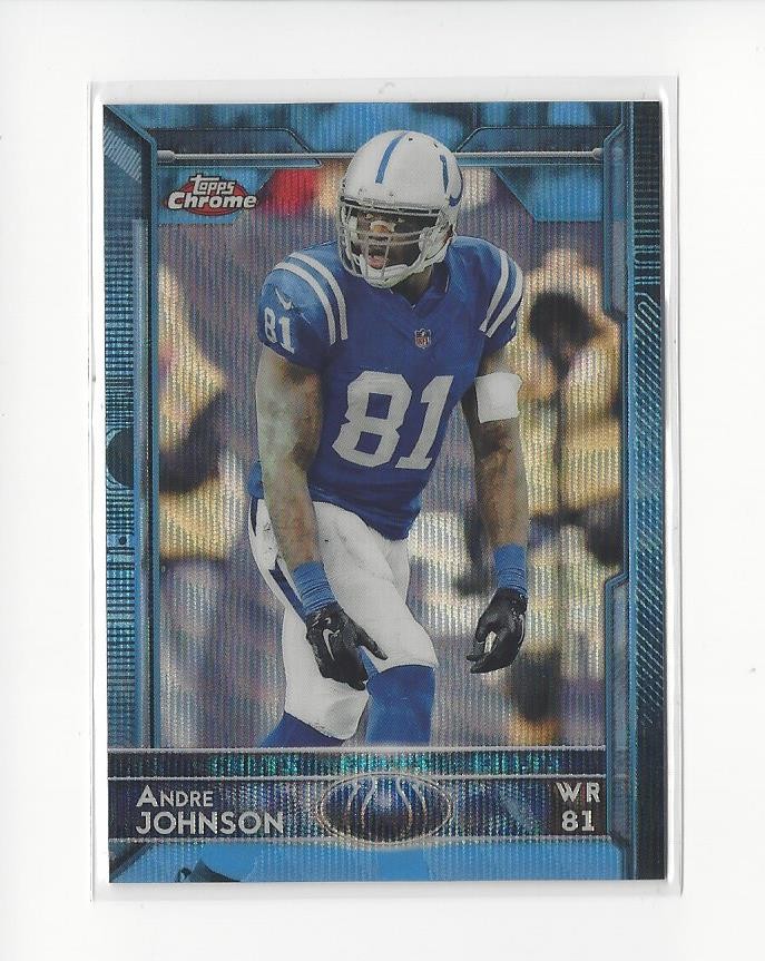 2015 Topps Chrome Blue Wave Refractor #96 Andre Johnson Colts