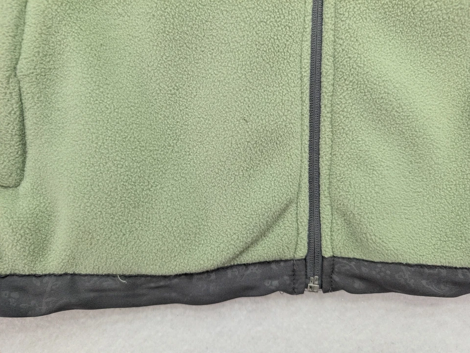 Sport Savvy Women's Fleece Jacket Size L Green  Full Zip Pockets FLAWS - Image 3 of 4